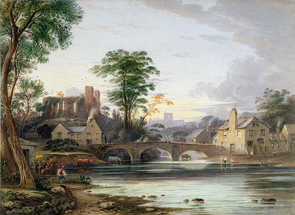 Detail of Brecon Castle by John Varley