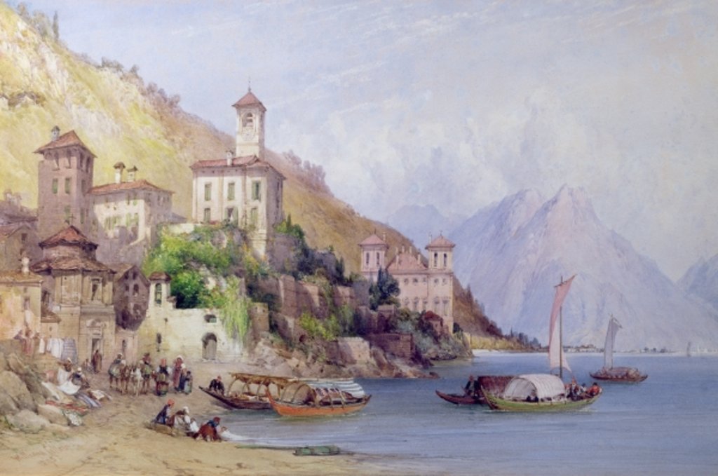 Detail of Gravedona, Lake Como, 1895 by William Callow