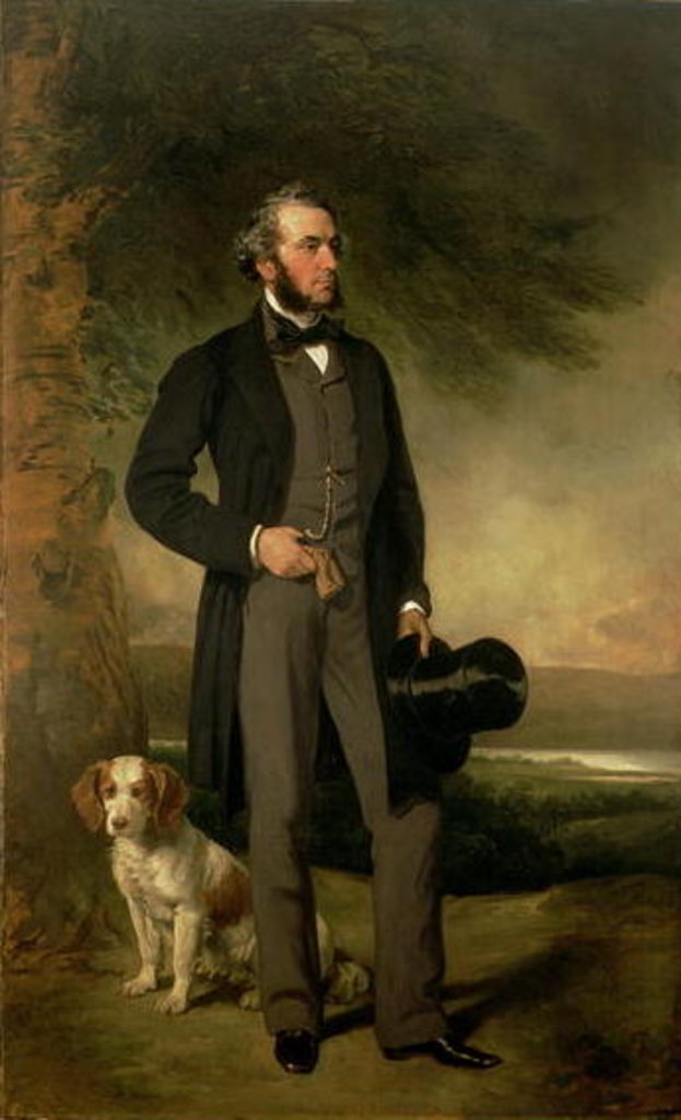 Detail of Portrait of John Hick Esq, JP, c.1861 by Francis Grant