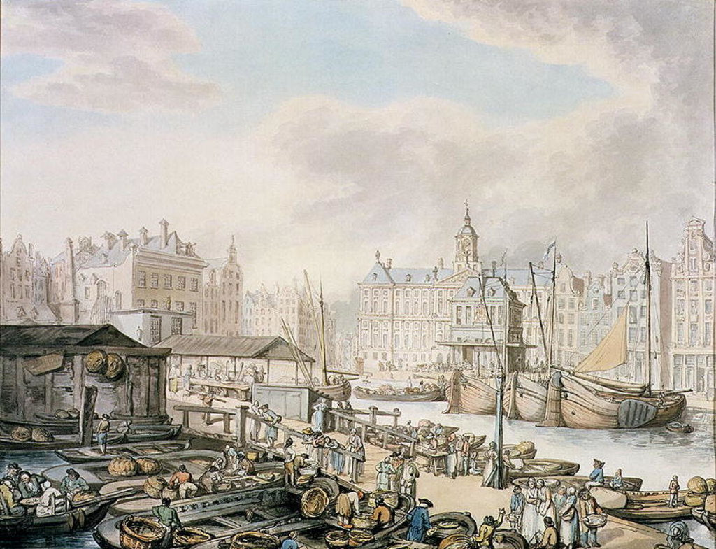 Detail of Feyge Dam and Part of the Fish Market, Amsterdam, c.1794 by Thomas Rowlandson