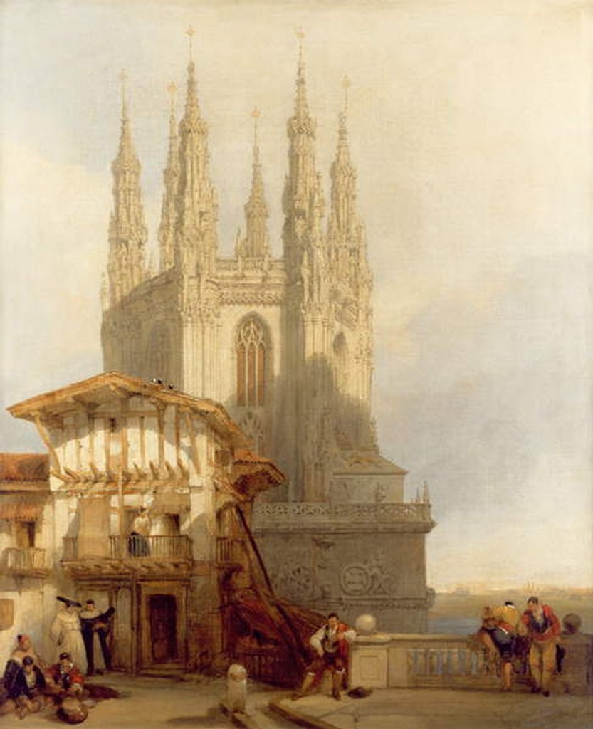 Detail of The Entrance to the North Transept, Burgos Cathedral, 1835 by David Roberts