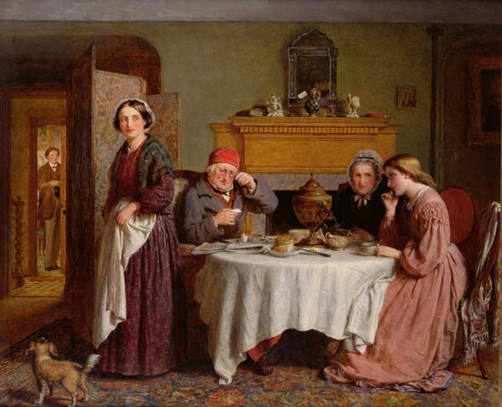 Detail of The Expected Lover - Will they Give their Consent? by George Smith