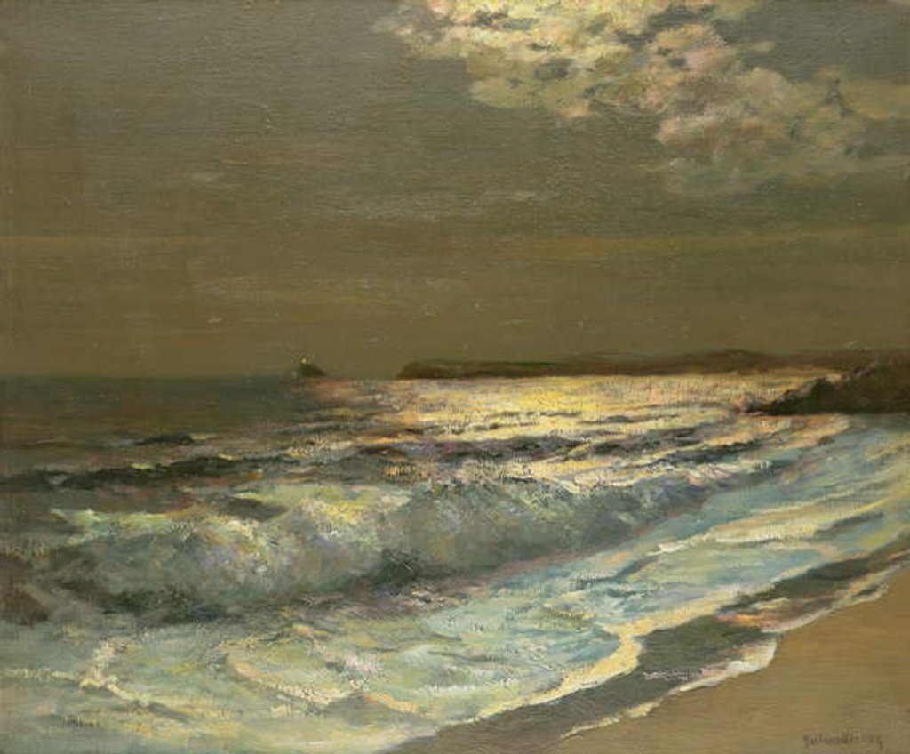 Detail of The Moonlit Breaking Wave by Albert Julius Olsson