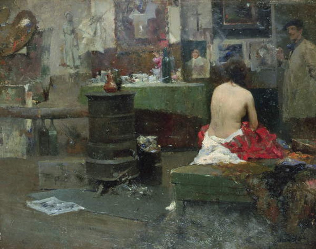 Detail of Idle Moments, 1889 by Dudley Hardy