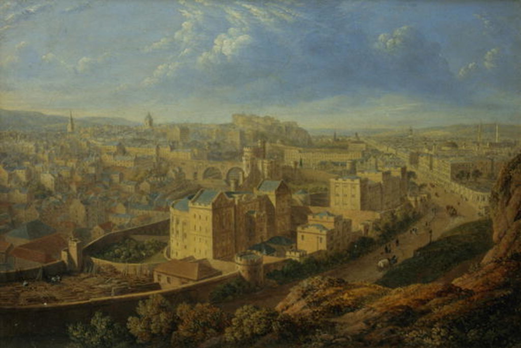 Detail of Edinburgh from the Calton Hill by Robert Batty
