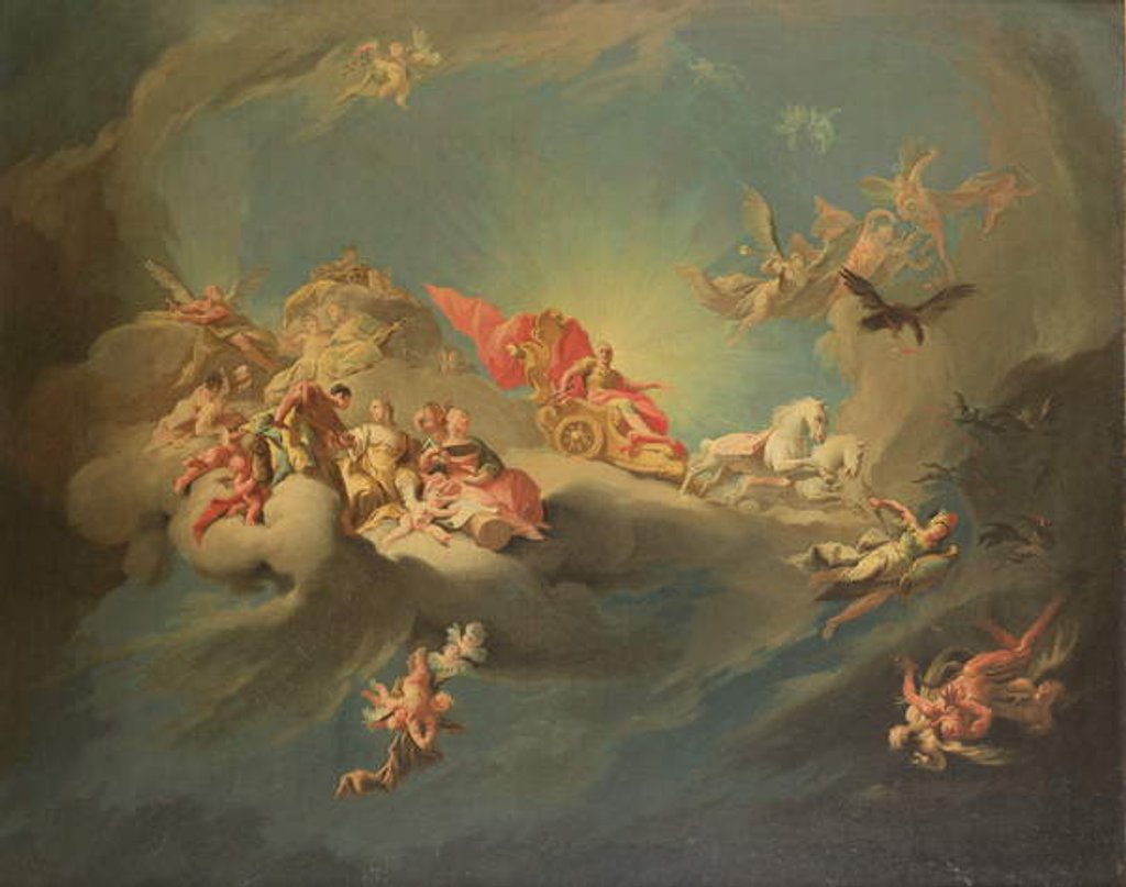 Detail of The Apotheosis of the Emperor Charles VI in the guise of Apollo by Paul Troger