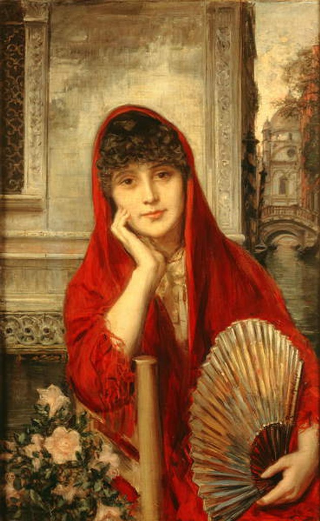 Detail of Venetian Beauty by Ricardo de Madrazo y Garreta
