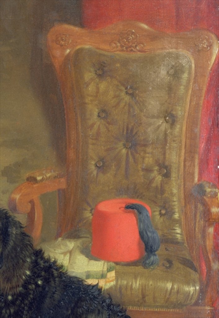 Detail of By his Master's Chair, 1850 by William Malbon