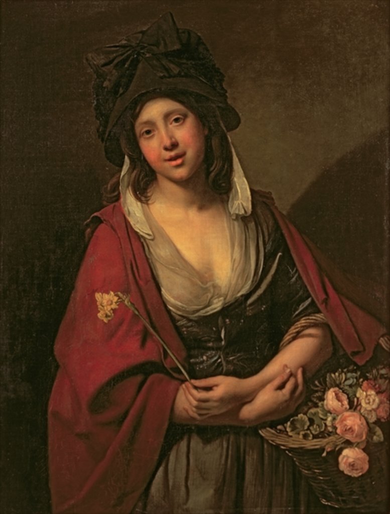 Detail of The Flower Girl by Johann Zoffany