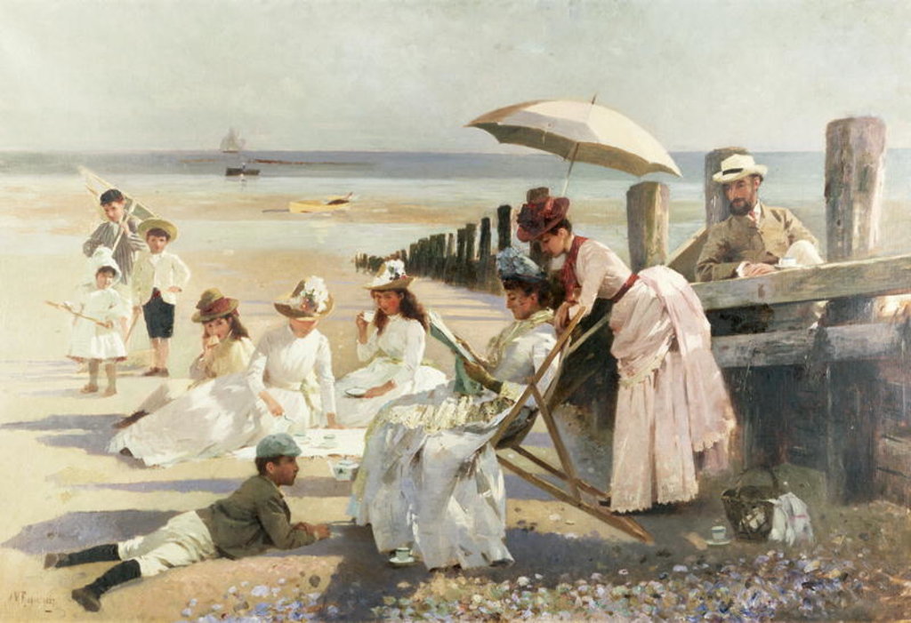 Detail of On the Shores of Bognor Regis by Alexander M. Rossi