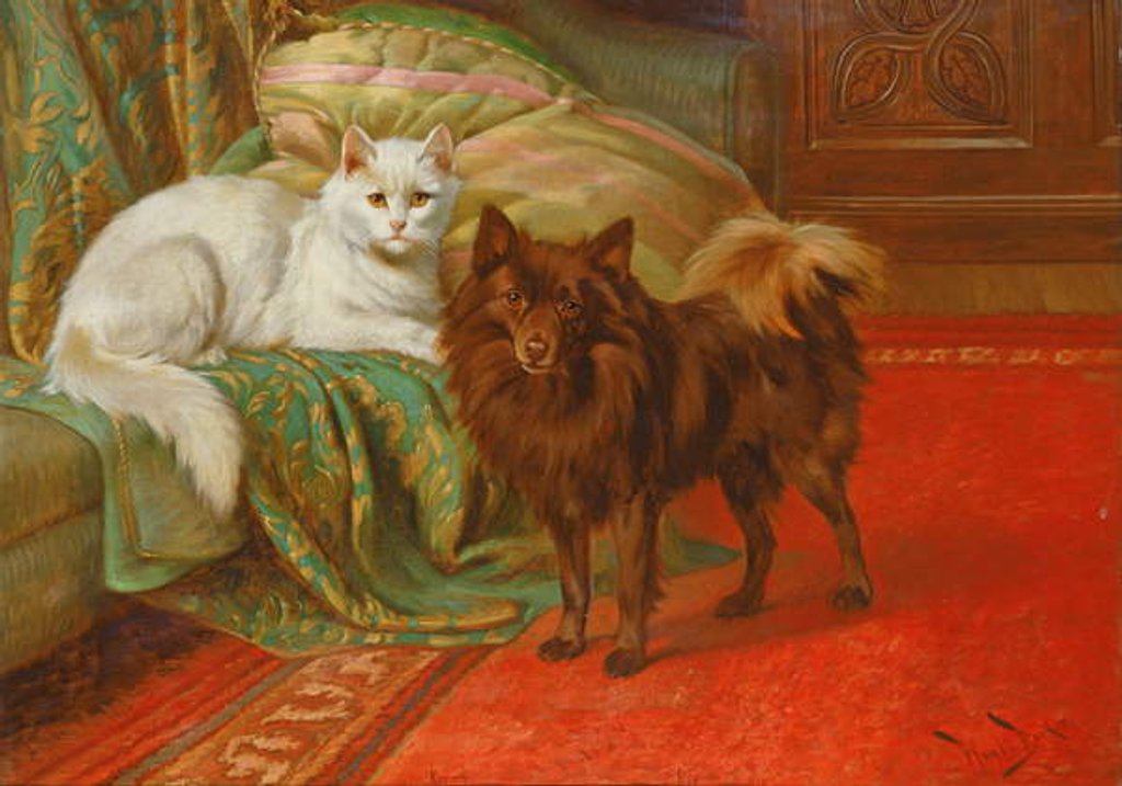 Detail of Kitty and Pip by Wright Barker