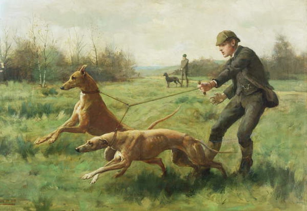 Detail of Exercising Greyhounds by George Goodwin Kilburne