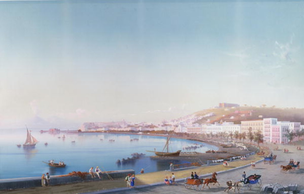 Detail of Naples from Mergellina by P. Lapira