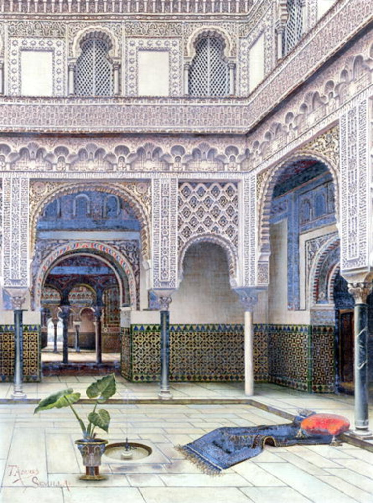 Detail of Interior of a palace, Seville by Tomas Aceves