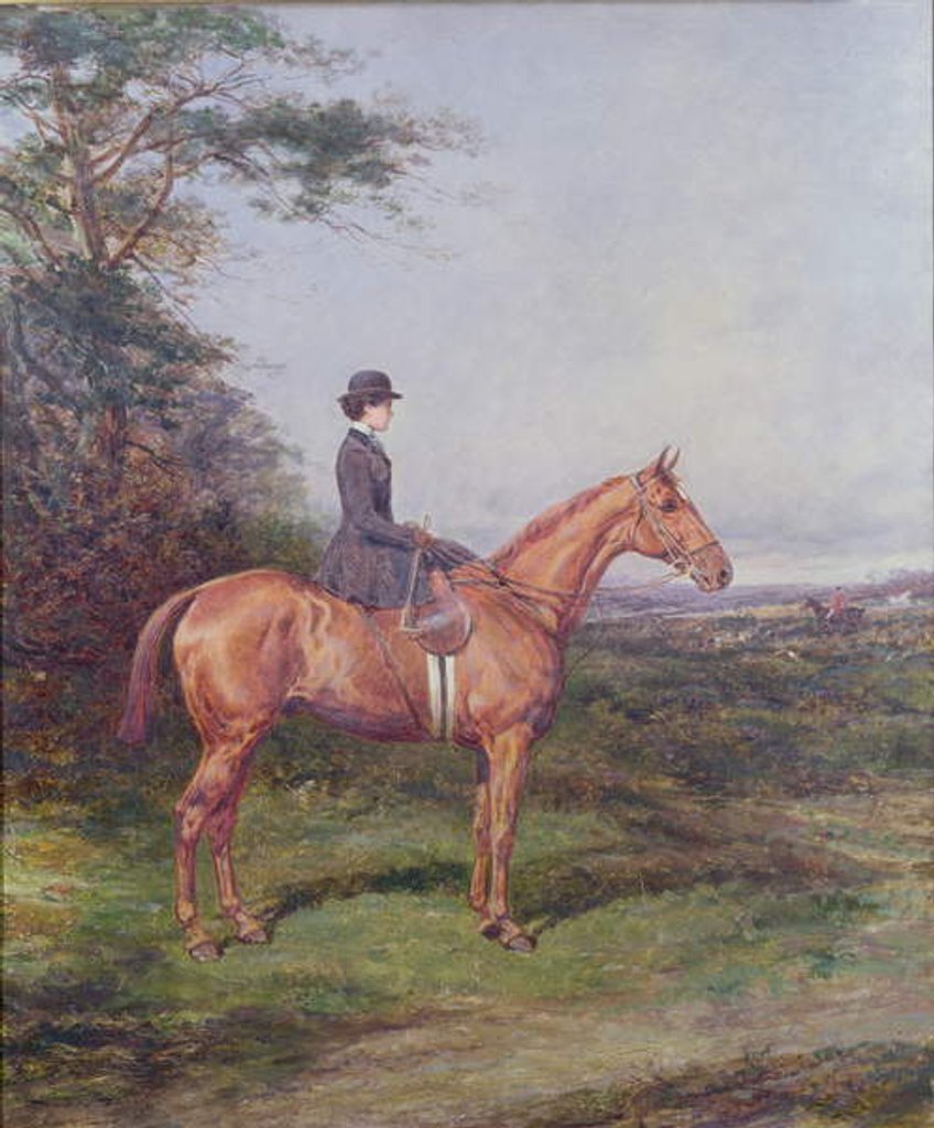 Detail of Miss A.L.North on 'Ivanhoe' by Heywood Hardy