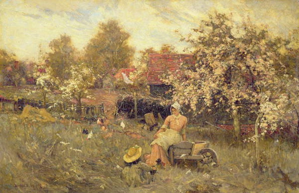 Detail of In the Orchard by Harold Waite