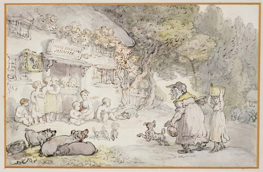 Detail of Mary Spriggens, the Midwife by Thomas Rowlandson