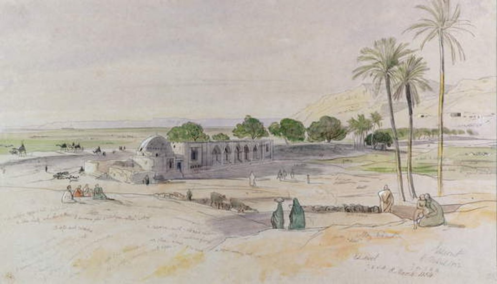 Detail of The Wadi, Es-Sioot, Egypt, 1854 by Edward Lear