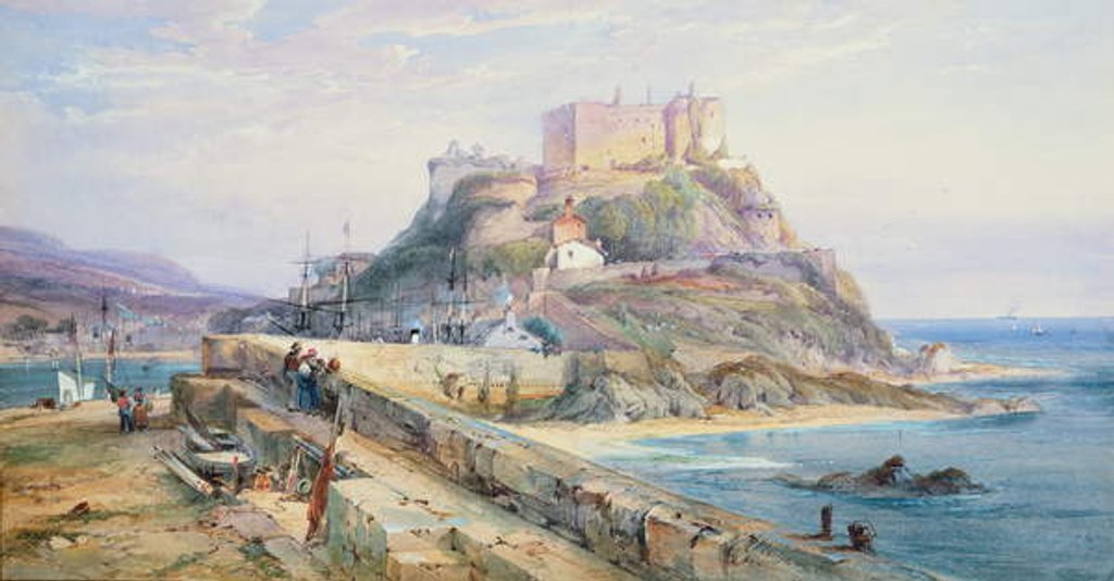 Detail of Mont Orgueil Castle, Gorey, Jersey, 1876 by Richard Principal Leitch