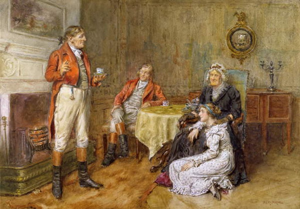 Detail of A Huntsman Reciting a Tale by George Goodwin Kilburne