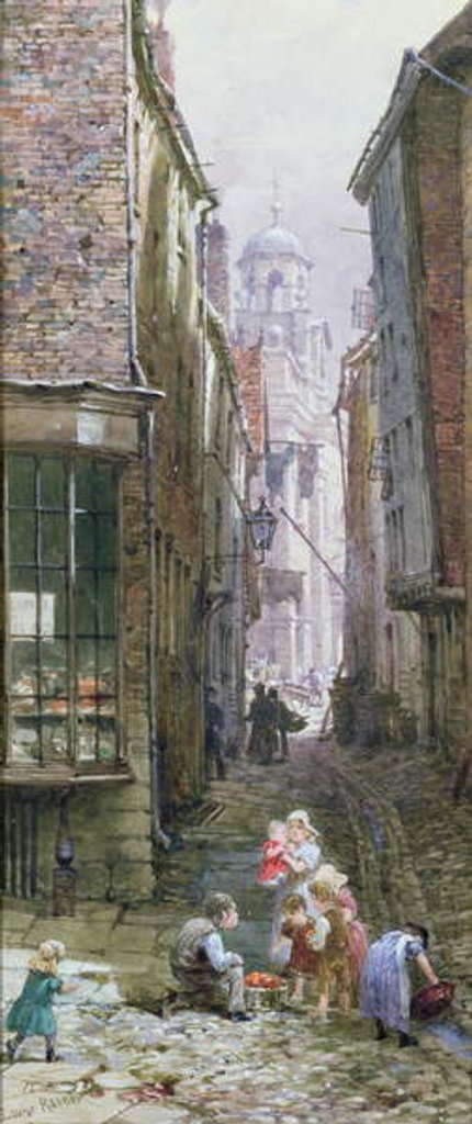 Detail of The Street Urchins by Louise Ingram Rayner