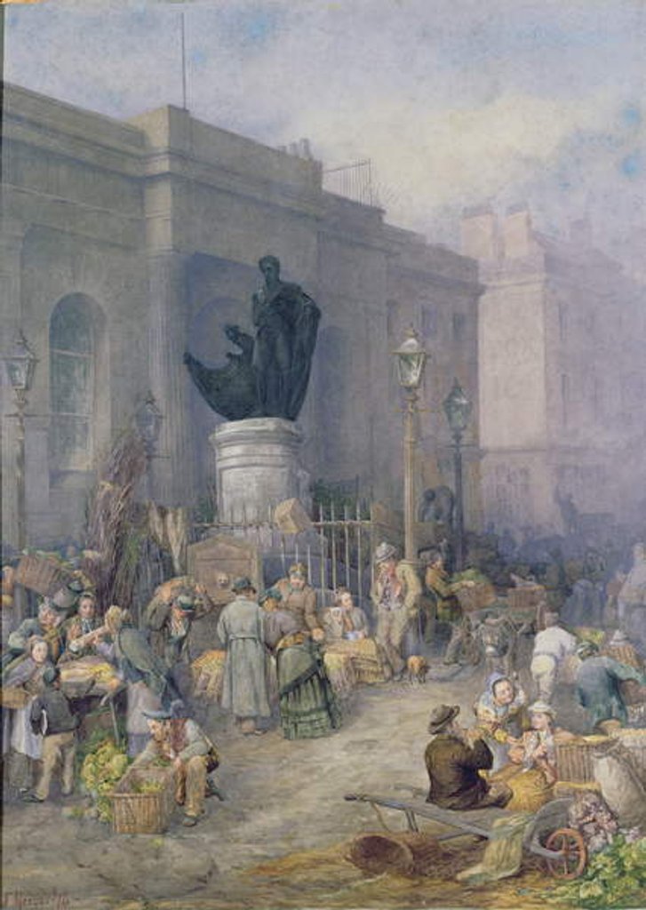 Detail of Market Morning, Birmingham, 1876 by Frederick Mercer