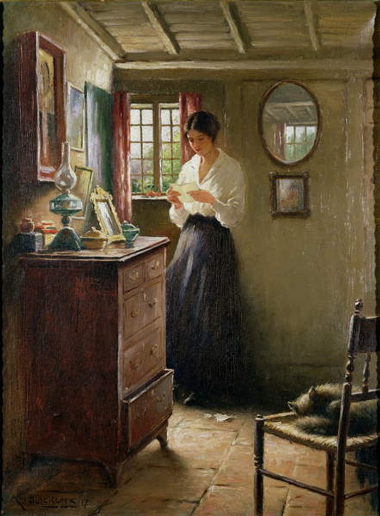 Detail of The Letter, 1917 by William Kay Blacklock