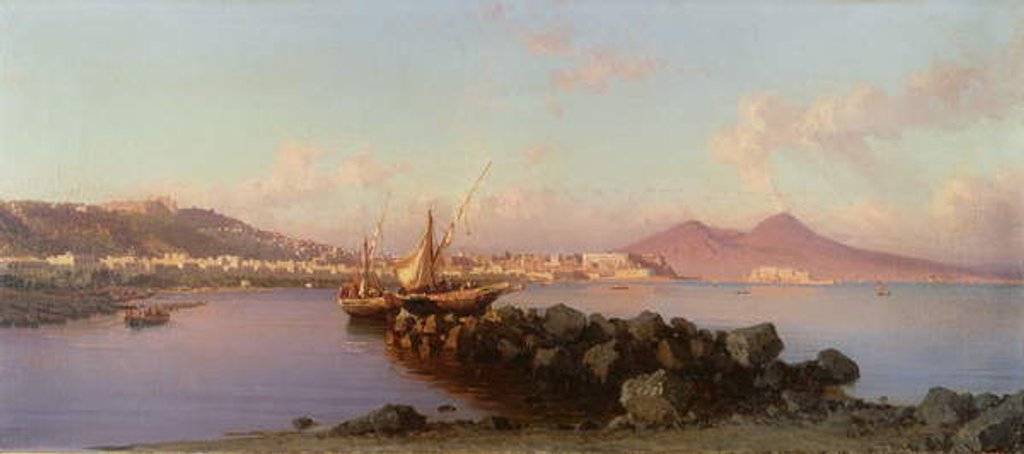 Detail of View of the Bay of Naples by Alessandro la Volpe
