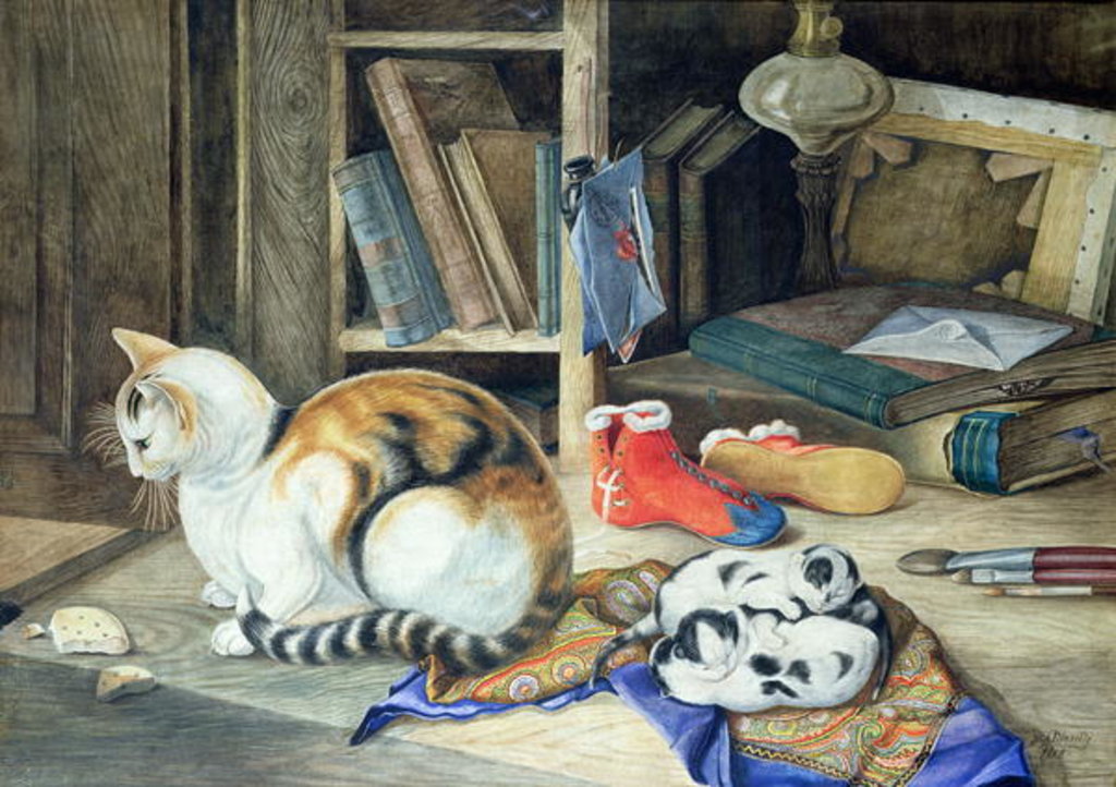 Detail of A Happy Family, 1868 by William A. Donnelly