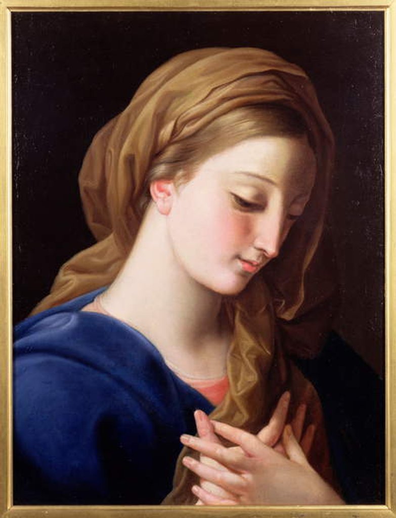 Detail of The Virgin Annunciate by Pompeo Girolamo Batoni