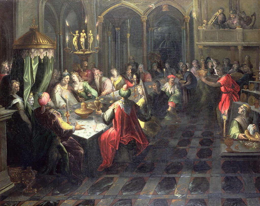 Detail of Belshazzar's Feast, c.1600 by Jan Harmensz. Mutter