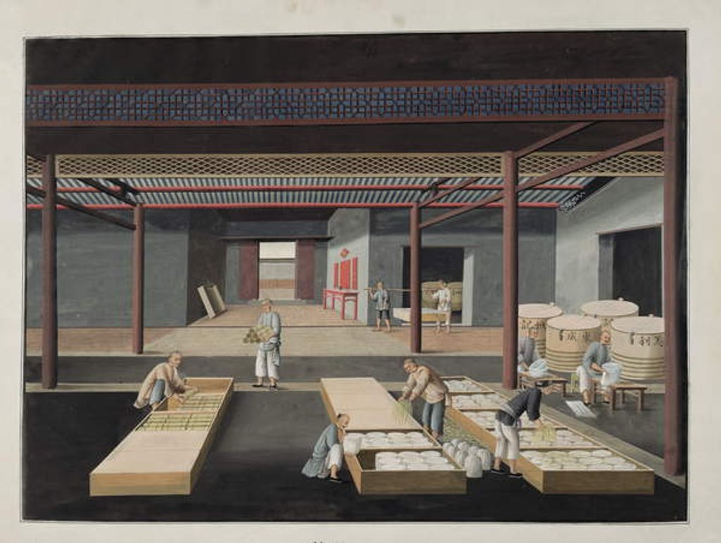 Detail of he Crating and Packing of Bowls and Dishe by School Chinese