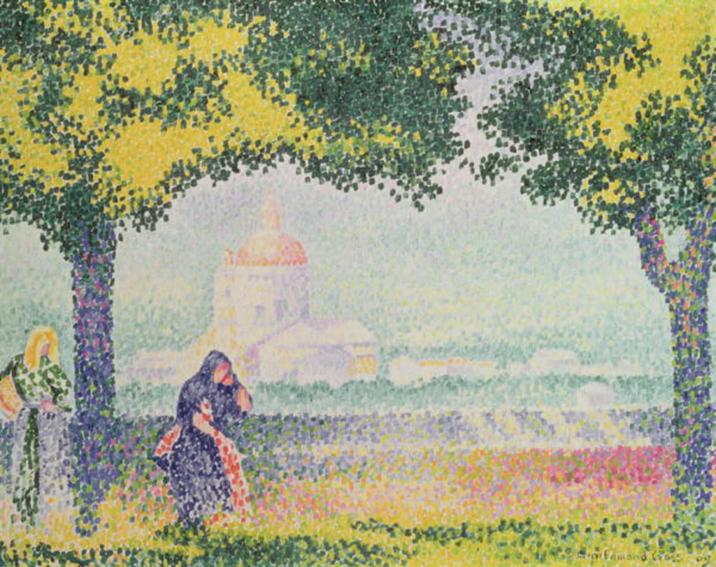 Detail of View of the Church of Santa Maria degli Angeli, near Assisi, 1909 by Henri-Edmond Cross