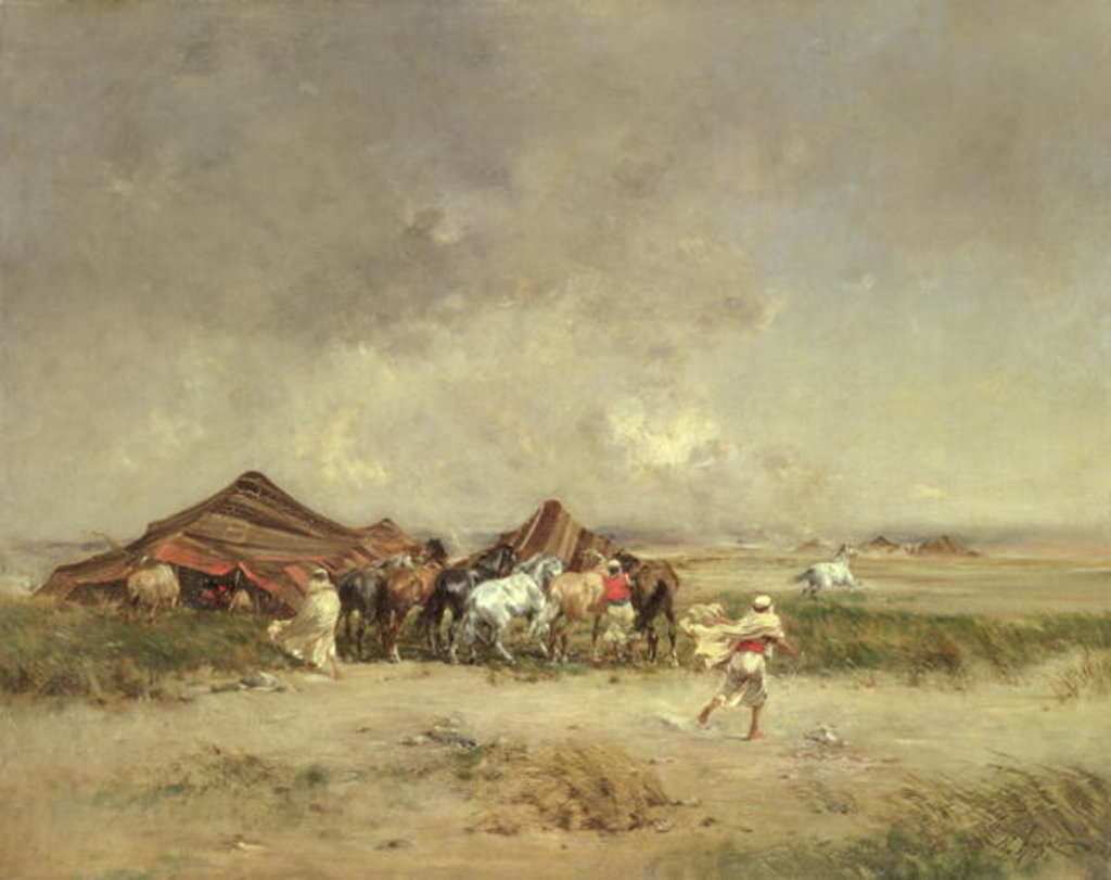 Detail of Arab Encampment, 1872 by Victor-Pierre Huguet