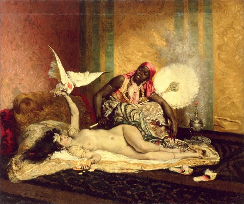 Detail of Odalisque, mid-1870s by Ferdinand Roybet