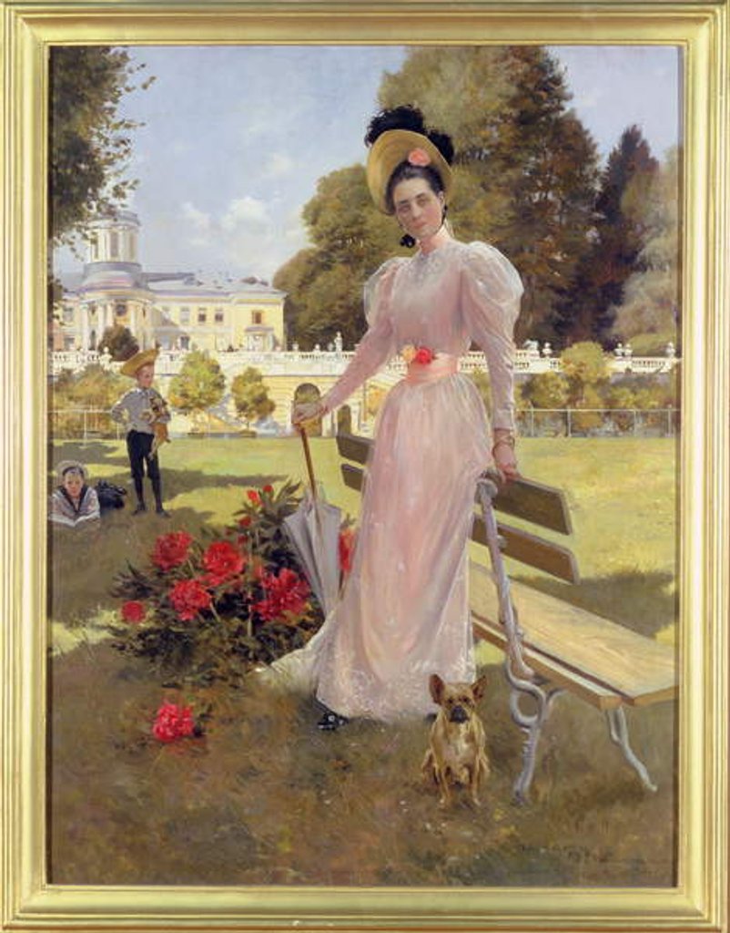 Detail of Portrait of Princess Z.N. Yusupova with her Two Sons at Arkhangelskoe, 1894 by Francois Flameng