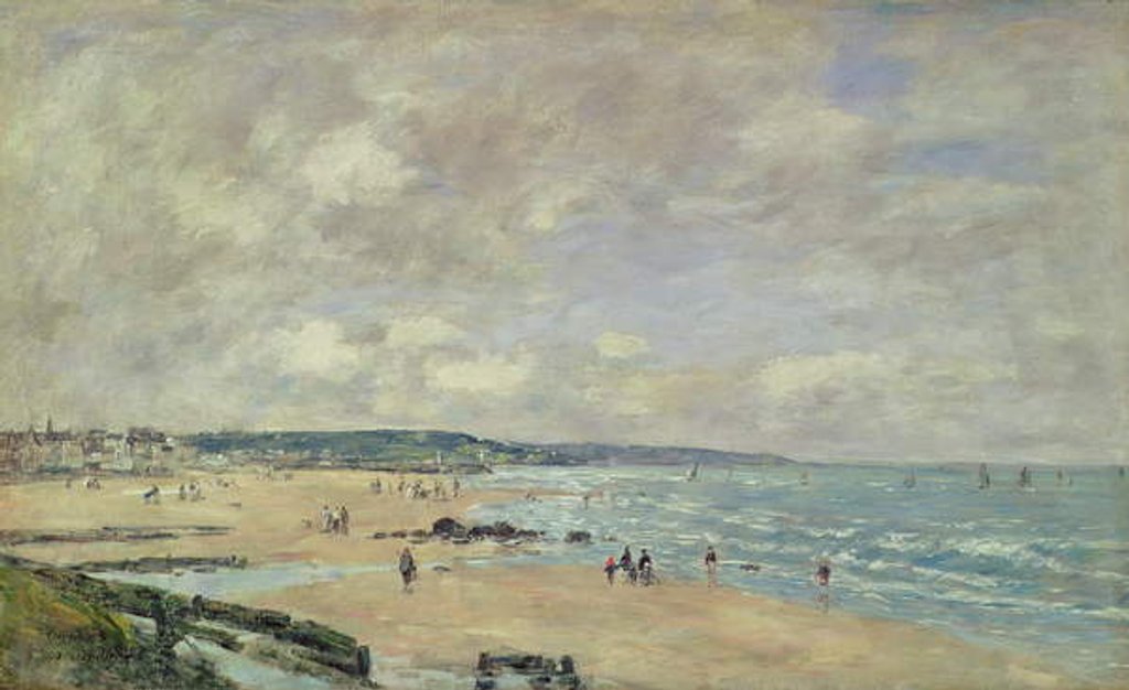 Detail of Beach at Trouville, 1893 by Eugene Louis Boudin