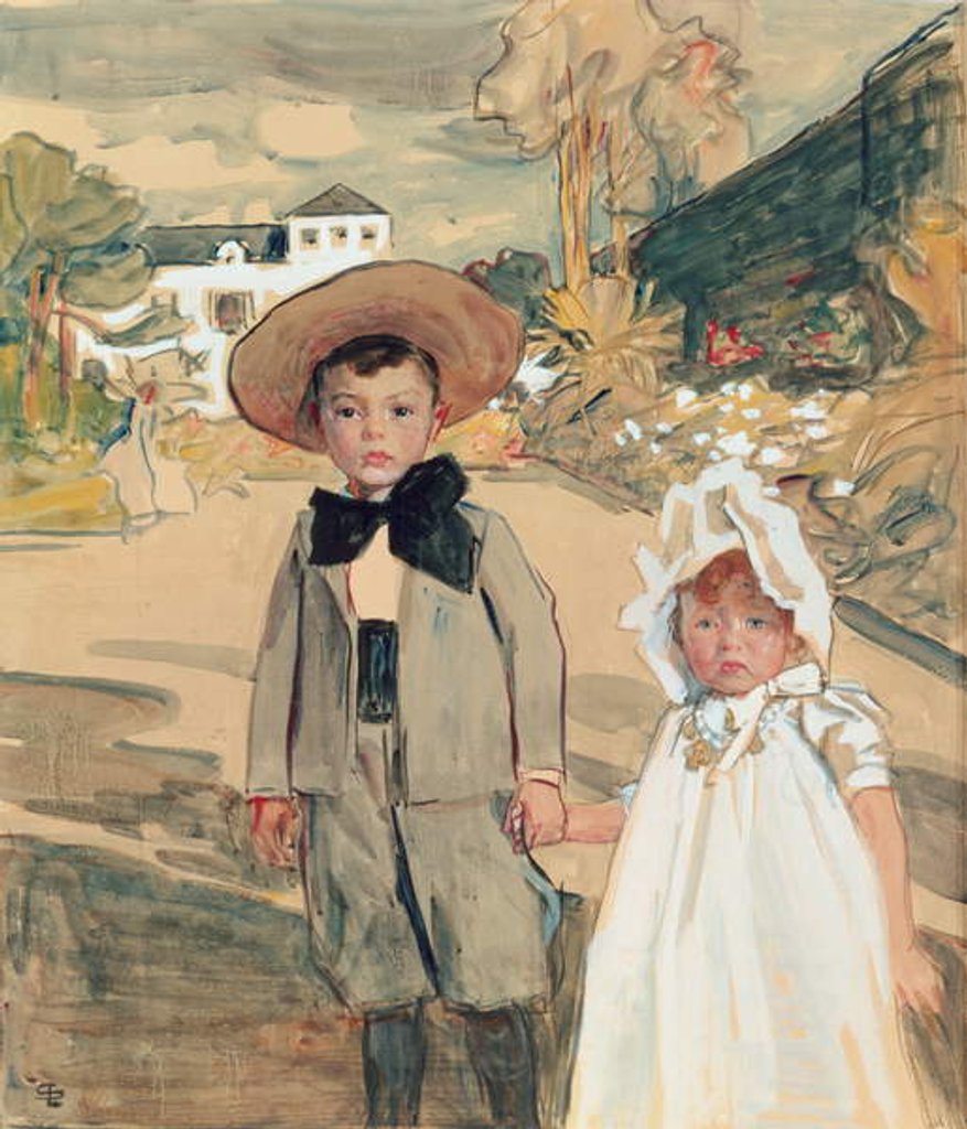 Detail of The Artist's Children, c.1895 by Lucien Simon