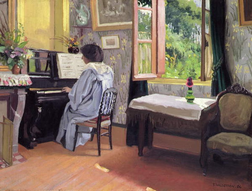 Detail of Lady at the Piano, 1904 by Felix Edouard Vallotton
