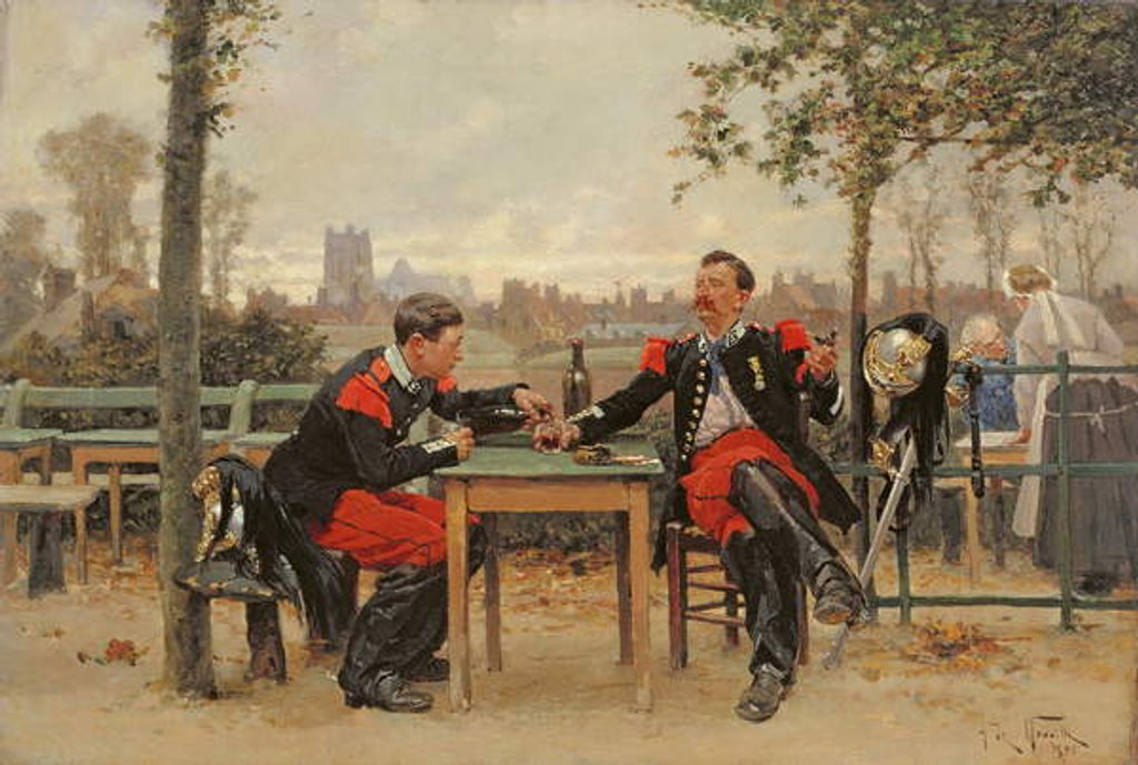 Detail of The Commander's Feast, 1875 by Alphonse Marie de Neuville