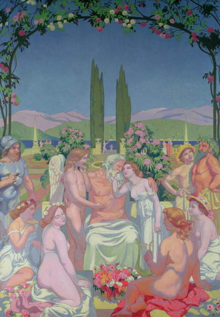 Detail of In the Presence of the Gods, Jupiter Grants Immortality to Psyche and Celebrates her Marriage with Cupid, 1908 by Maurice Denis