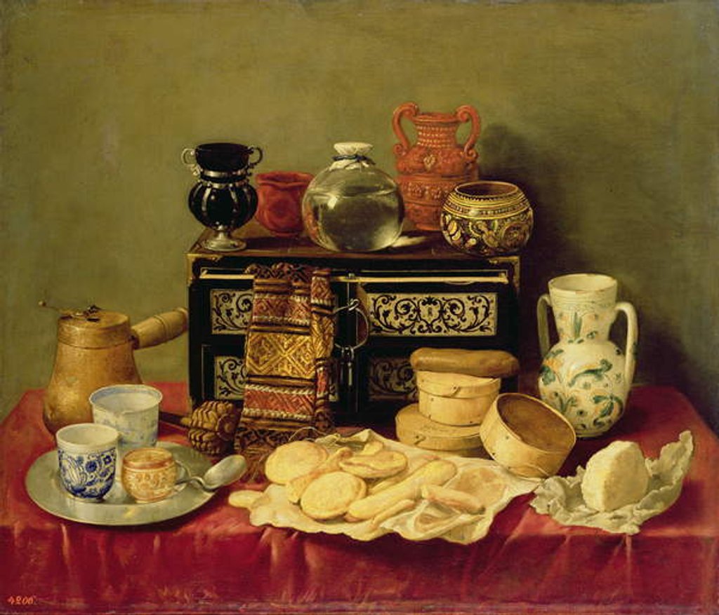 Detail of Still Life with an Ebony Chest, 1652 by Antonio Pereda y Salgado