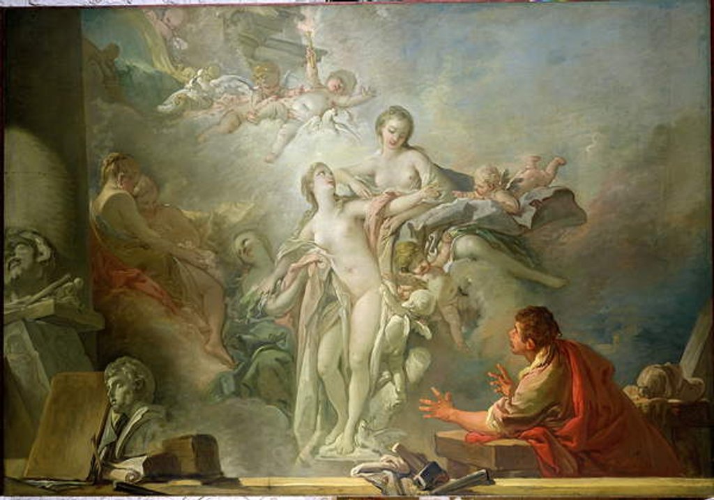 Detail of Pygmalion and Galatea by Francois Boucher