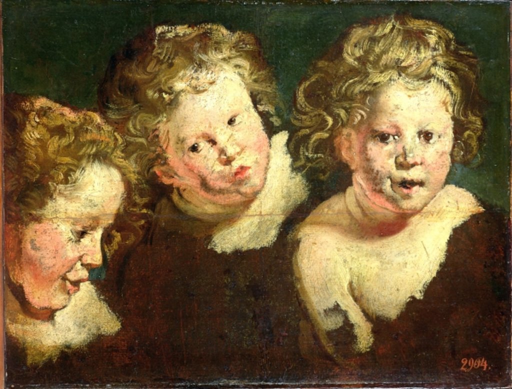 Detail of Three Childrens Heads, c.1618 by Jacob Jordaens