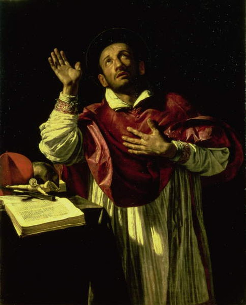 Detail of St. Carlo Borromeo, c.1610 by Orazio Borgianni
