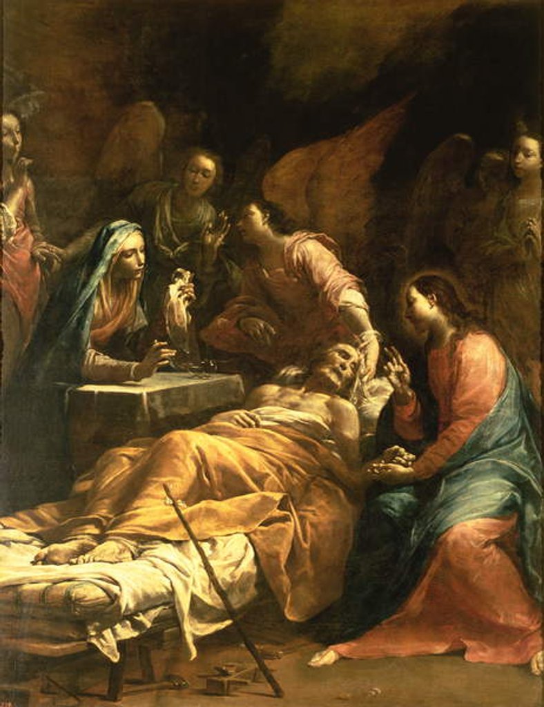 Detail of The Death of St. Joseph, c.1712 by Giuseppe Maria (1665-1747) Crespi