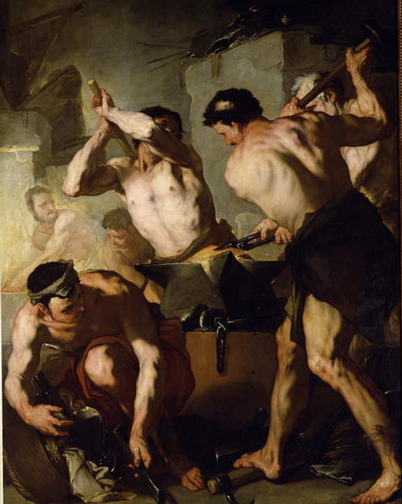 Detail of Vulcan's Forge, c.1660 by Luca Giordano