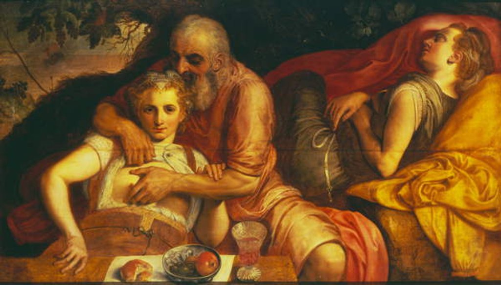 Detail of Lot and his Daughters, 1550s by Frans Floris