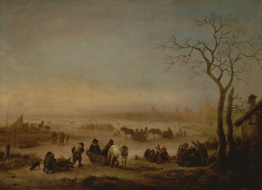 Detail of The Frozen Lake, 1648 by Isack van Ostade
