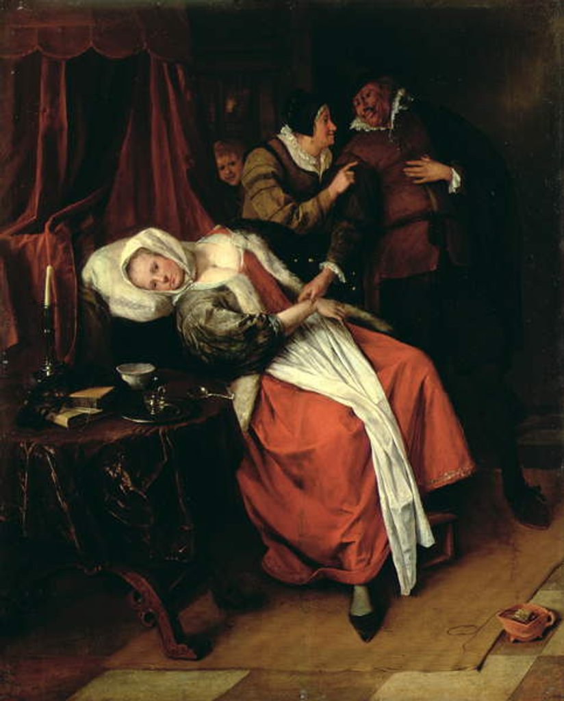 Detail of The Patient and the Doctor, 1660s by Jan Havicksz. Steen